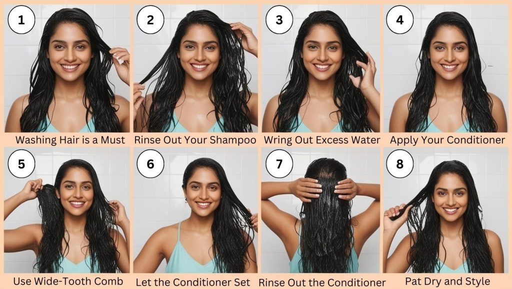 how to apply conditioner (step by step process)